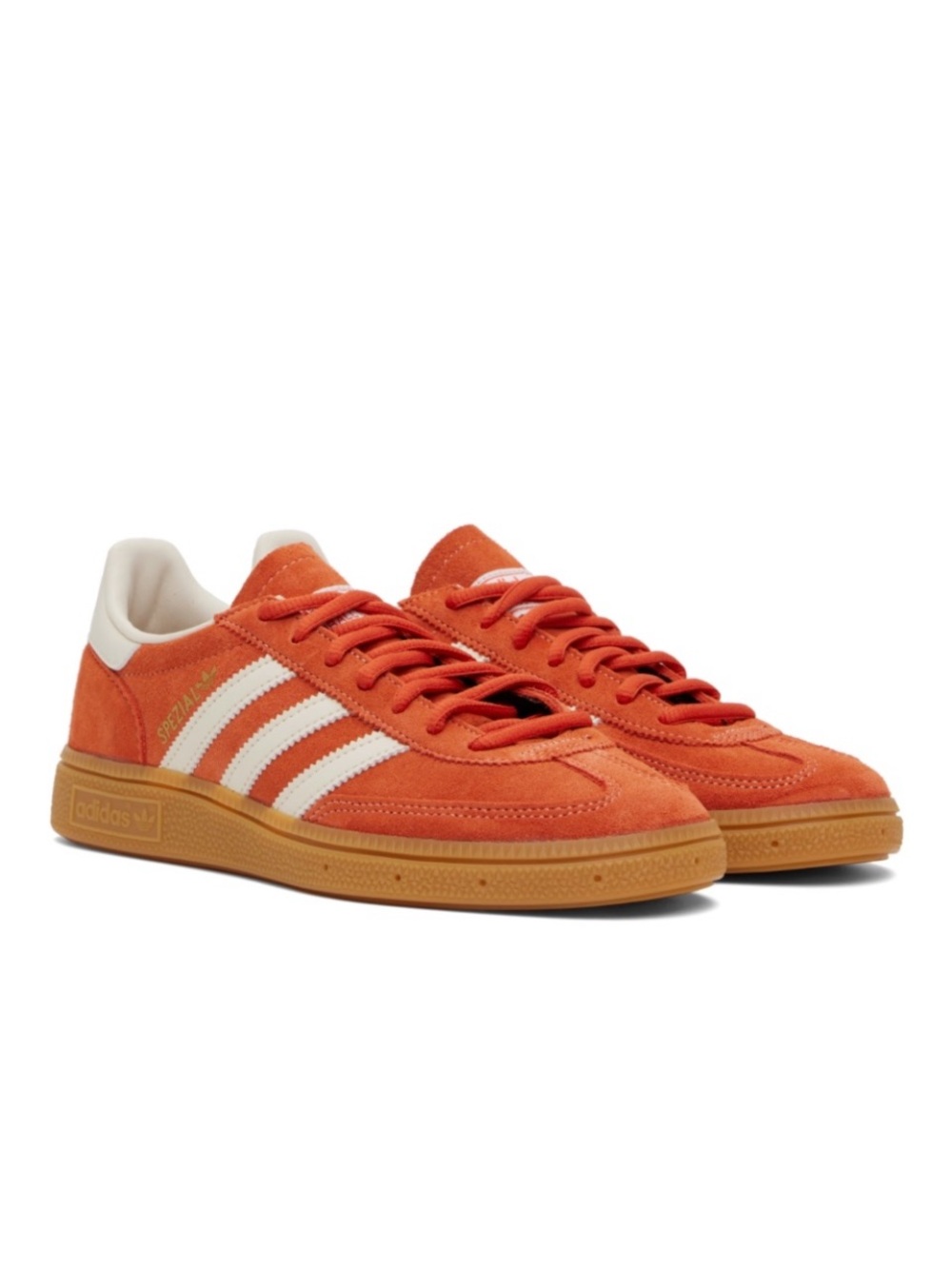 Men’s or Women’s adidas Orange Suede Sneakers with White Stripes